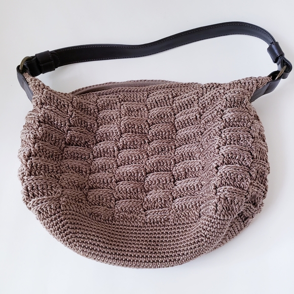 The Sak Elliott Lucca Brown Knit Shoulder Bag - Picture 14 of 16